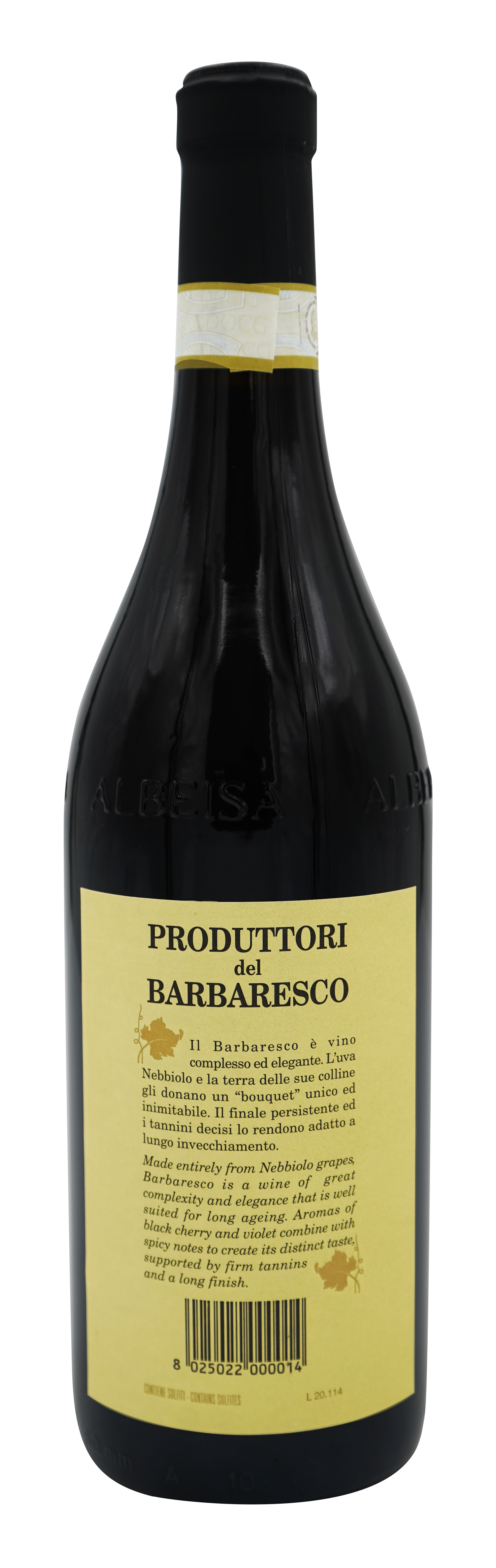 Produttori del Barbaresco  2017 - back label