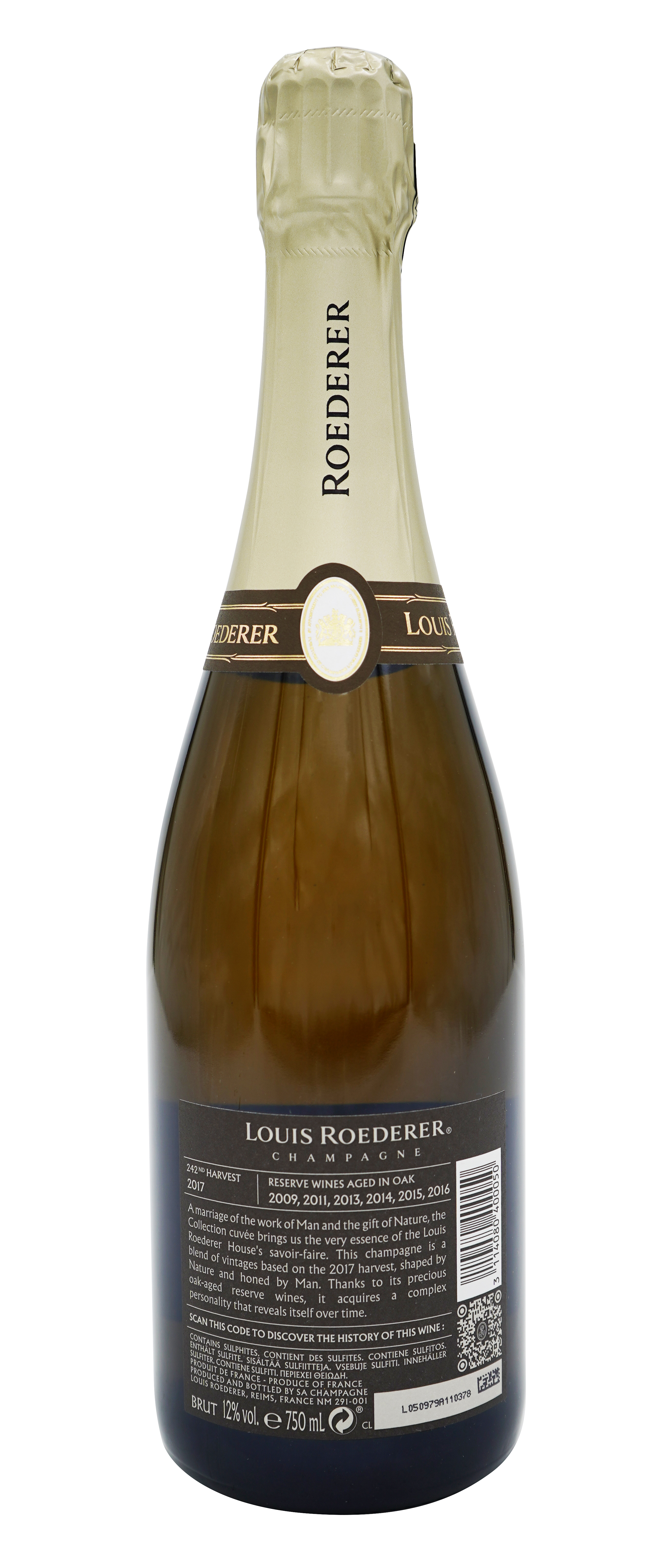 Louis Roederer Champagner Collection 242 - back label