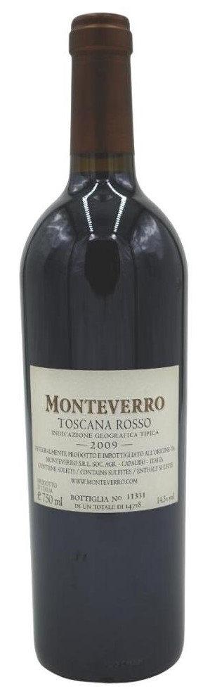 Monteverro 2009 - back label
