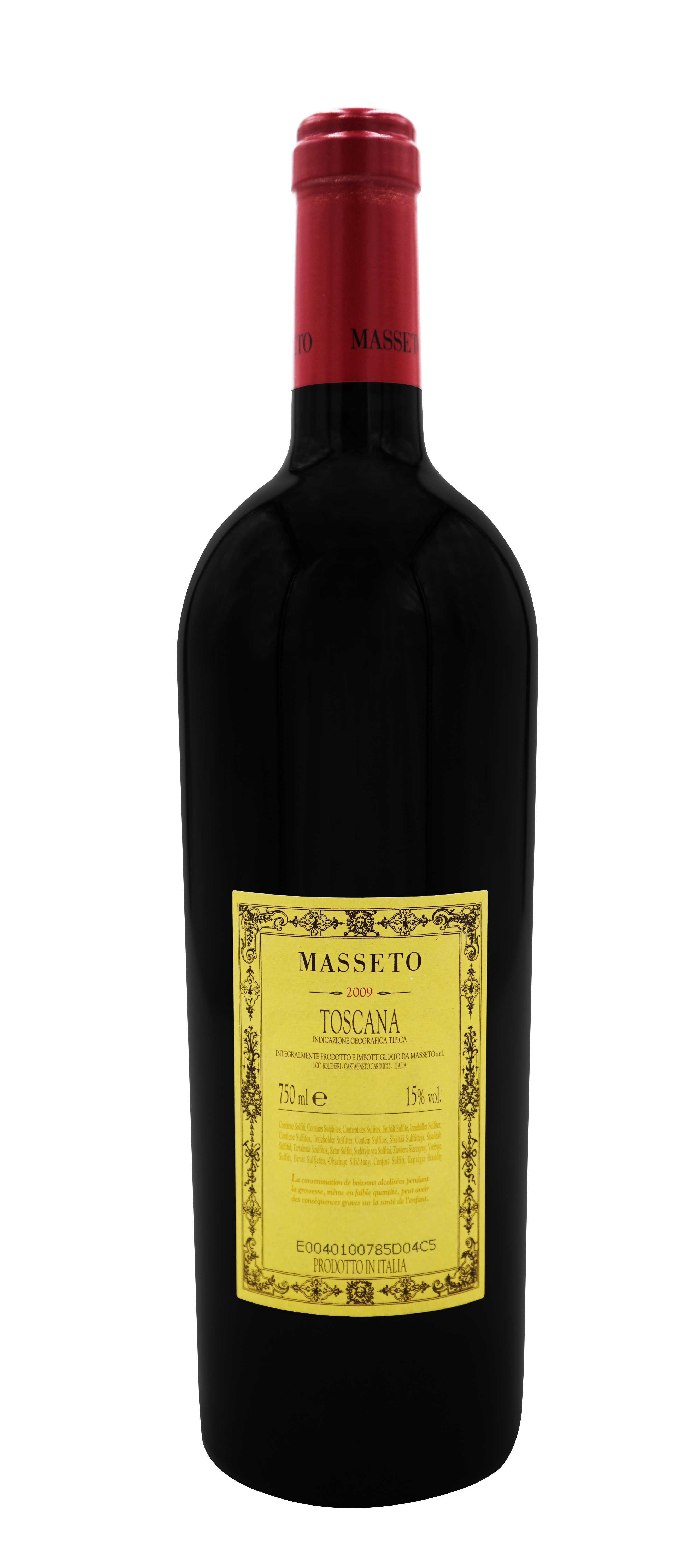 Masseto 2009 - back label