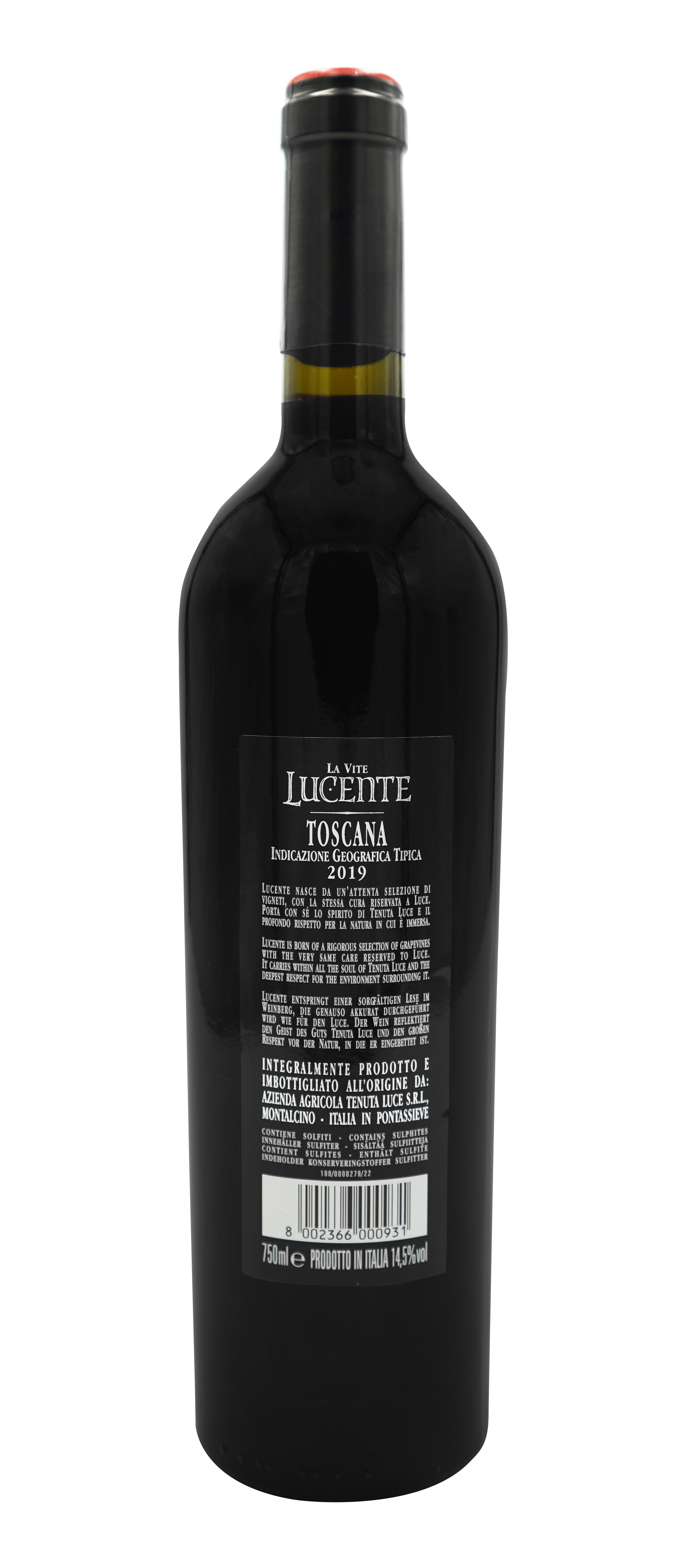 Luce Lucente 2019 - back label