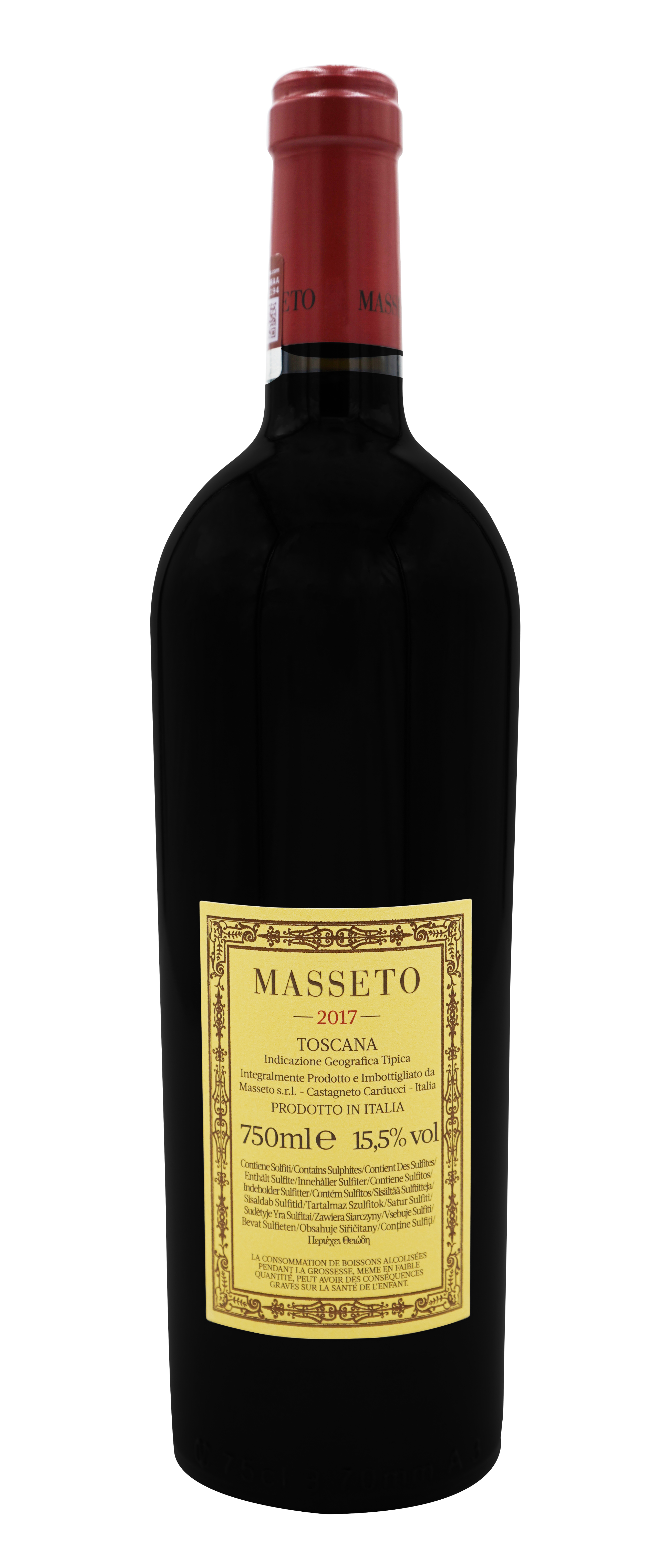 Masseto 2017 - back label