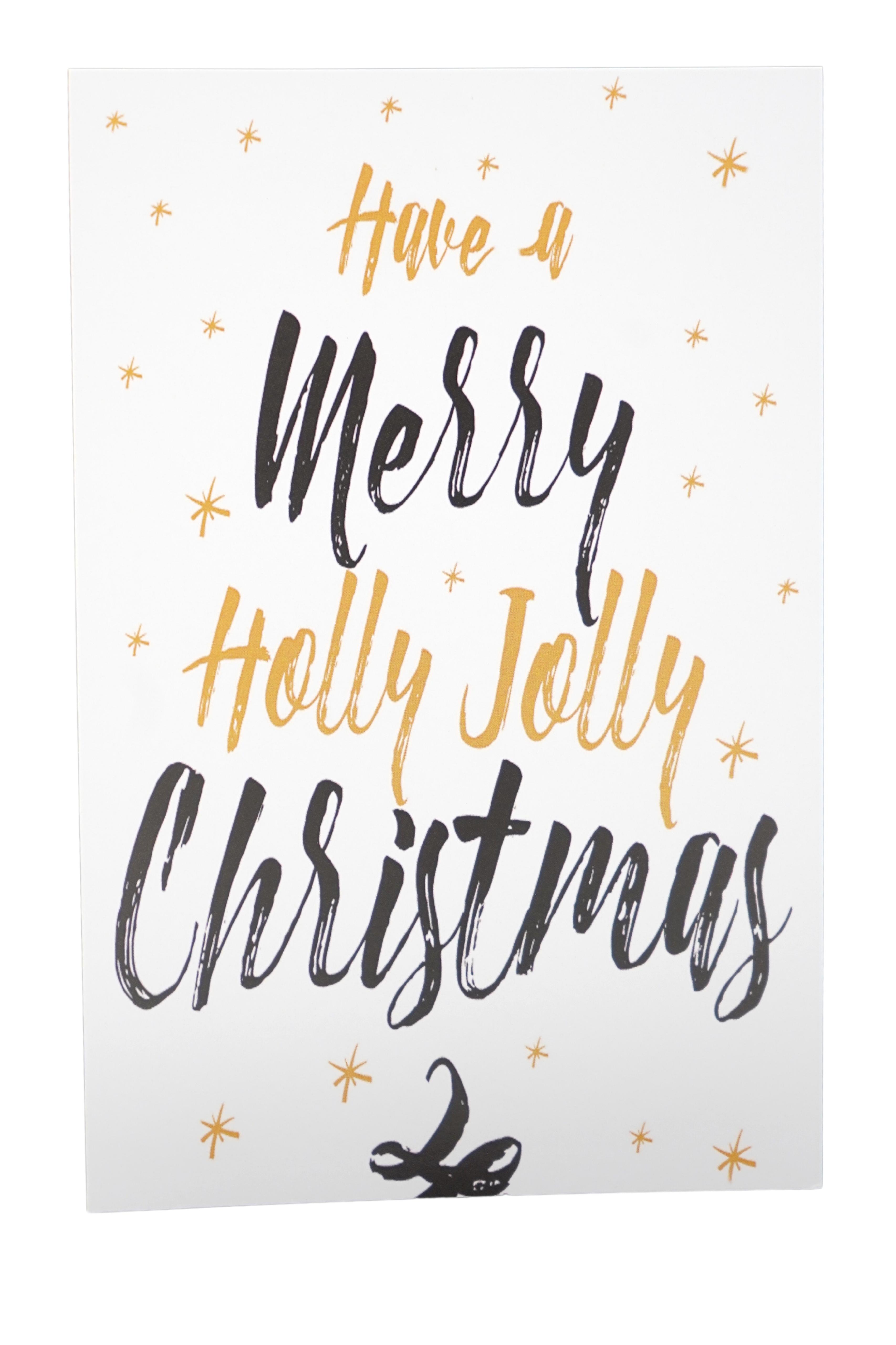 Merry Holly Jolly Christmas - Doppelkarte