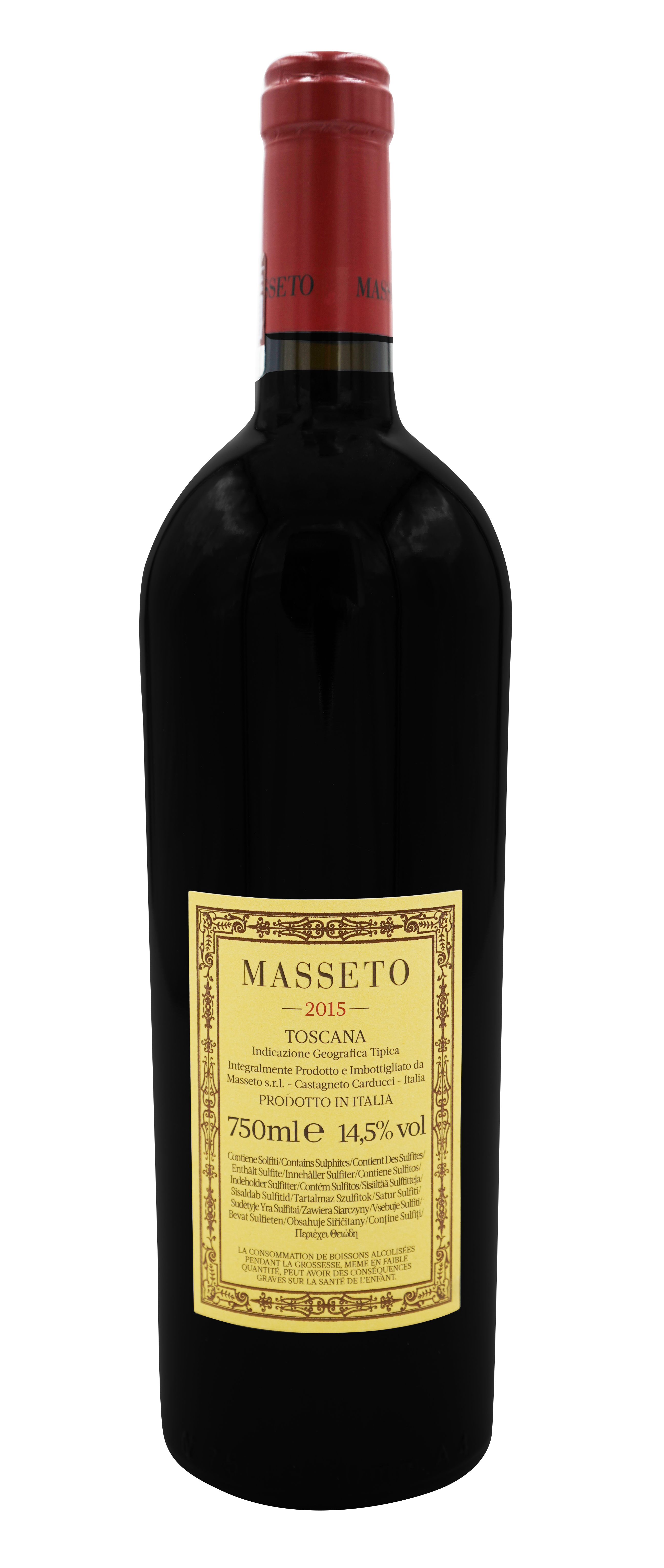 Masseto 2015 - back label