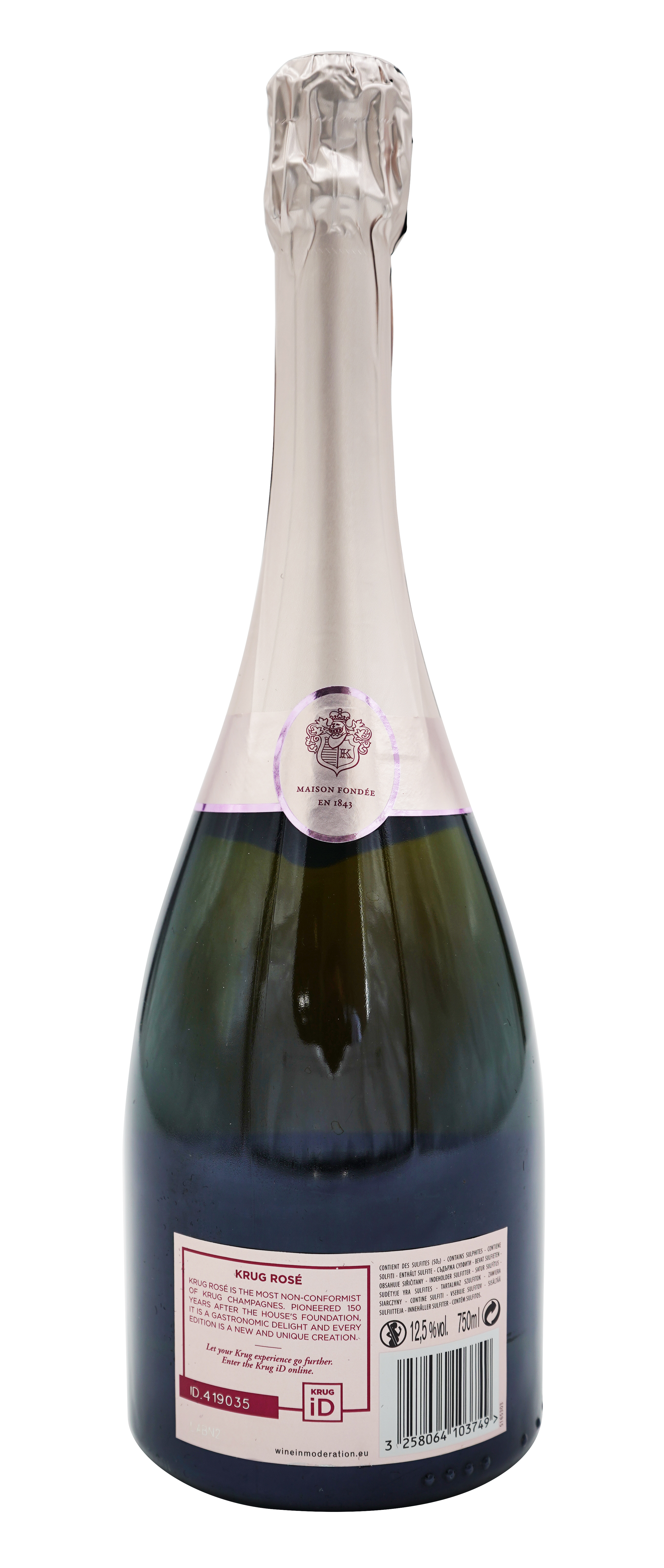 Champagner Krug Rosé - back label