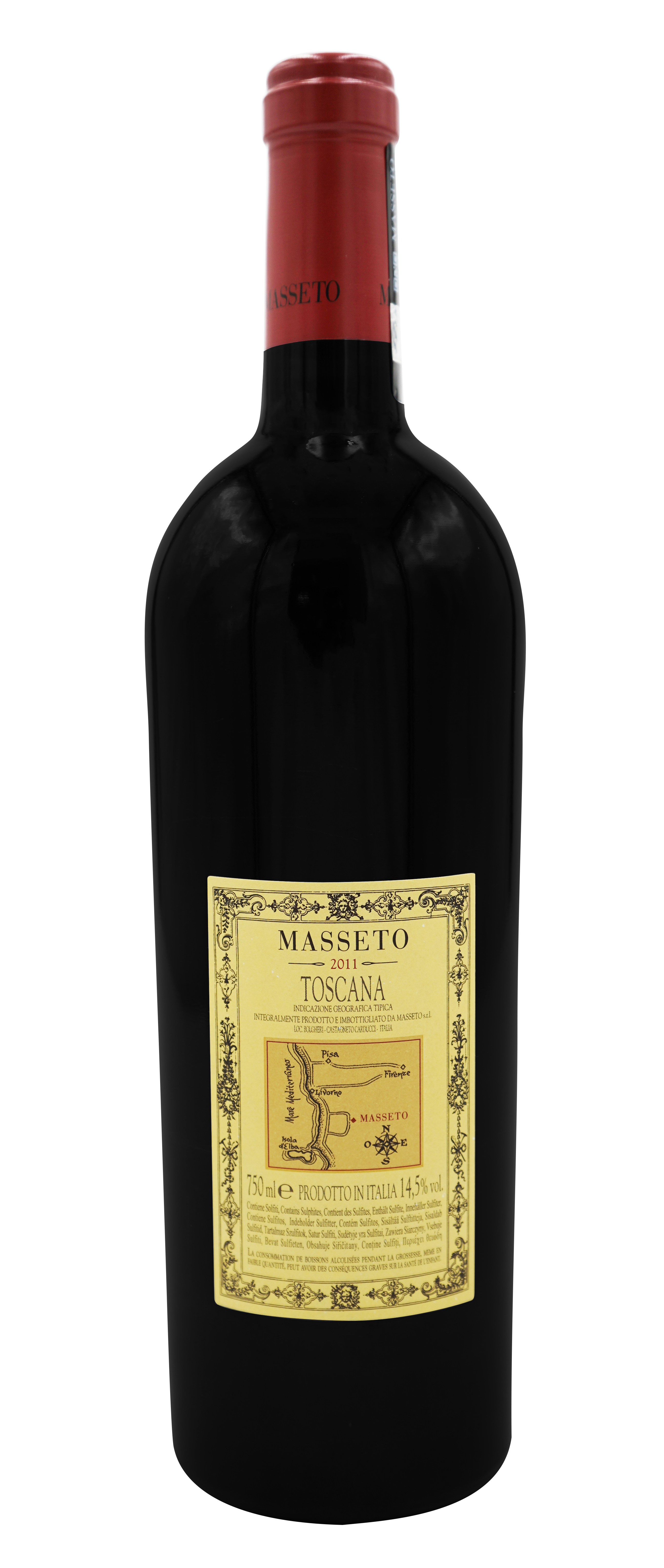Masseto 2011 - back label