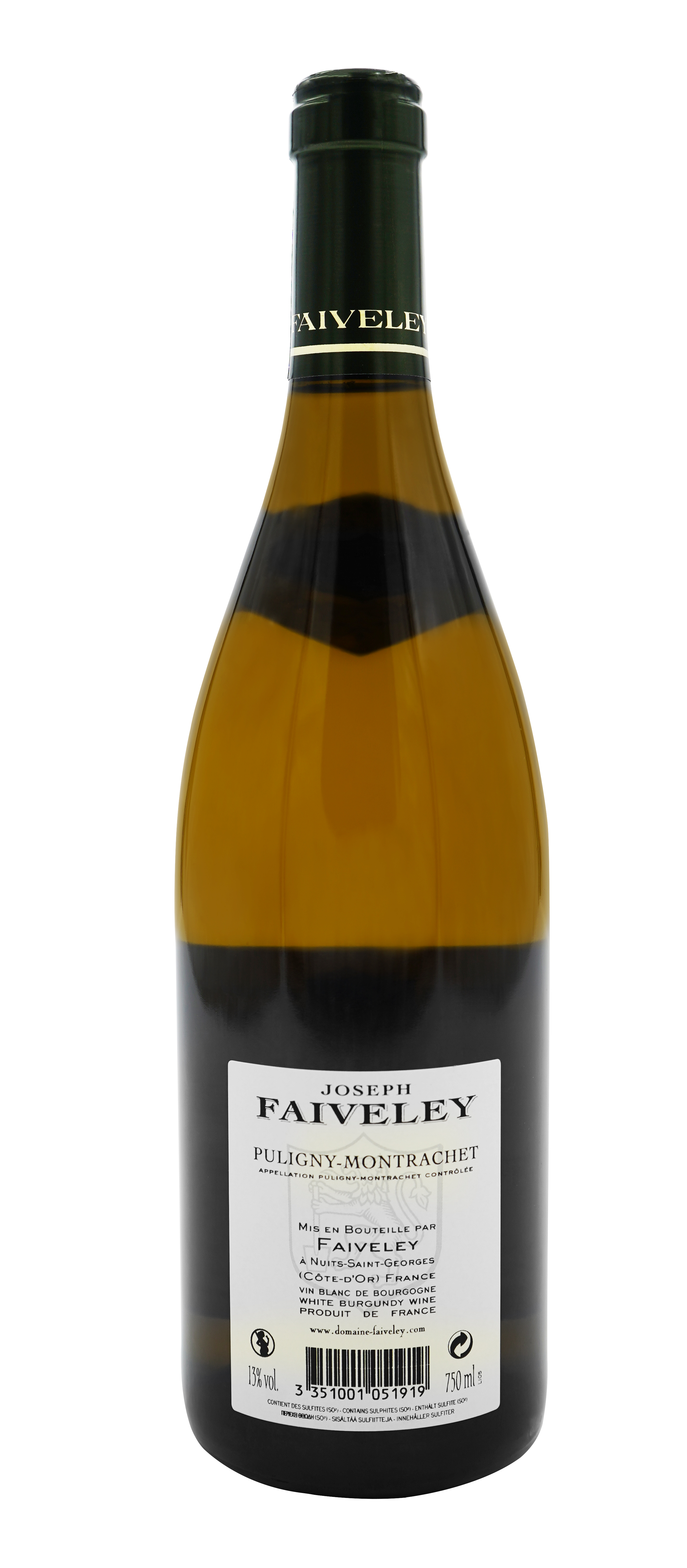 Faiveley Puligny-Montrachet 2019 - back label