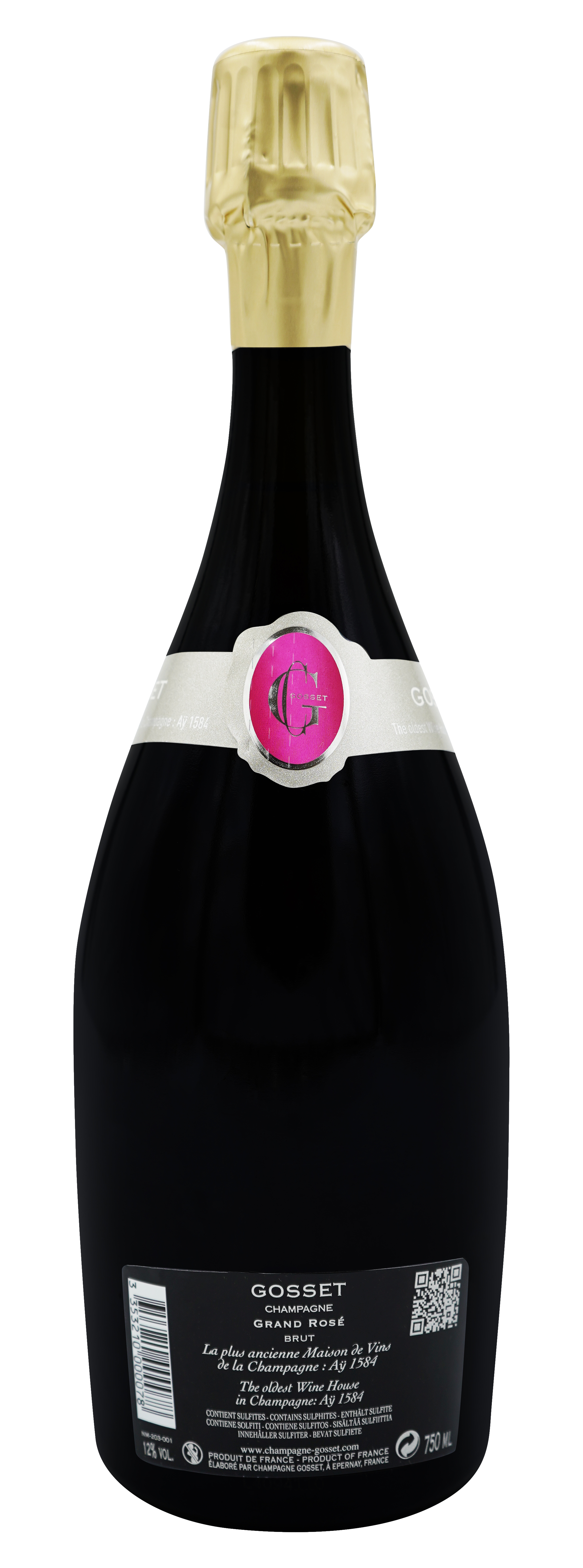 Gosset Champagner Grand Rose - back label
