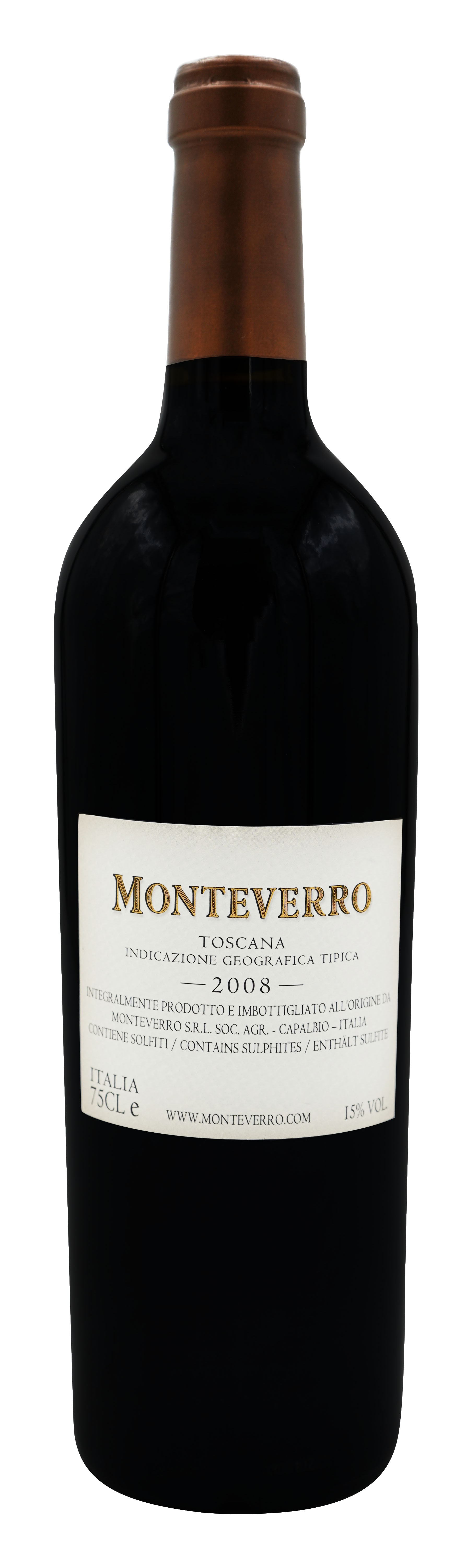 Monteverro 2008 - back label