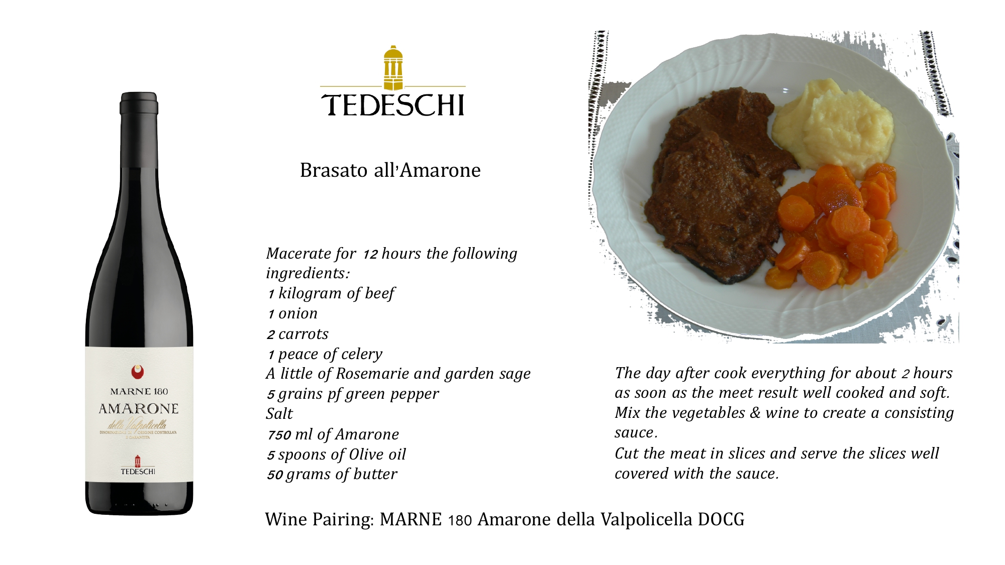 Rezept zu Brasato al Amarone mit Abbildung