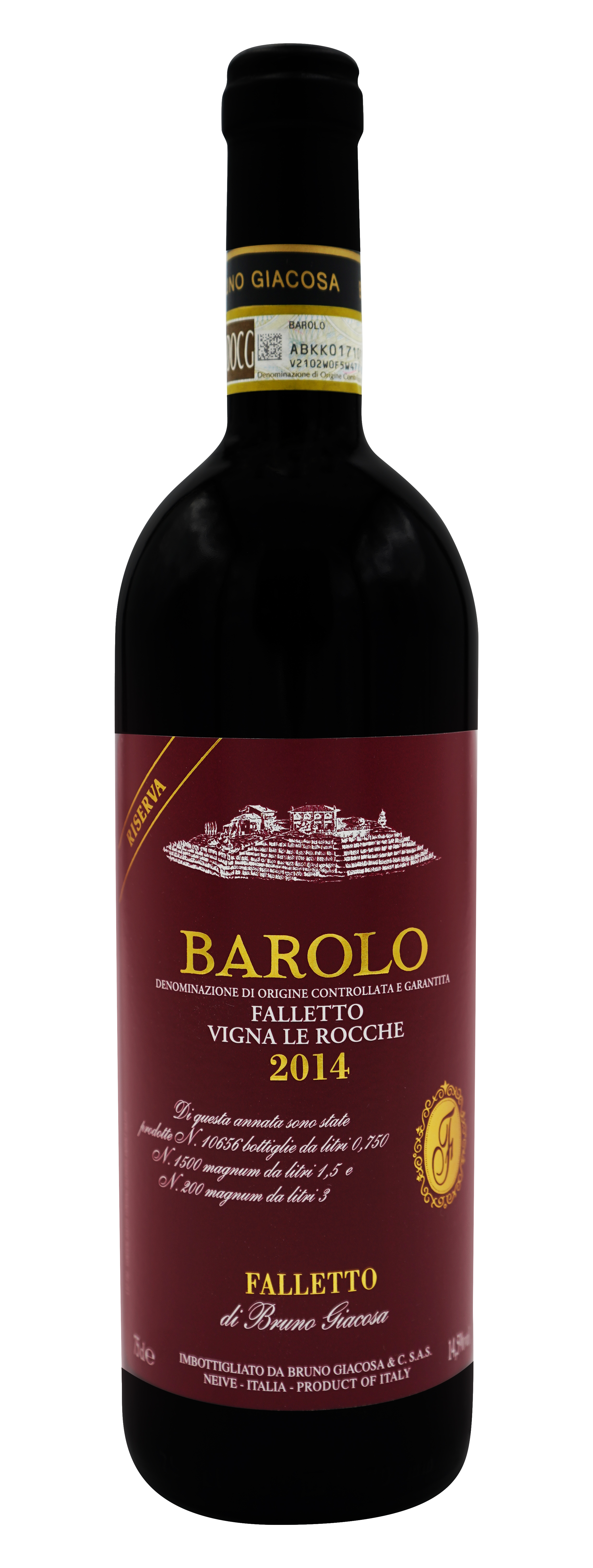 2014 Barolo Riserva Falletto Vigna Le Rocche - rotes Etikett